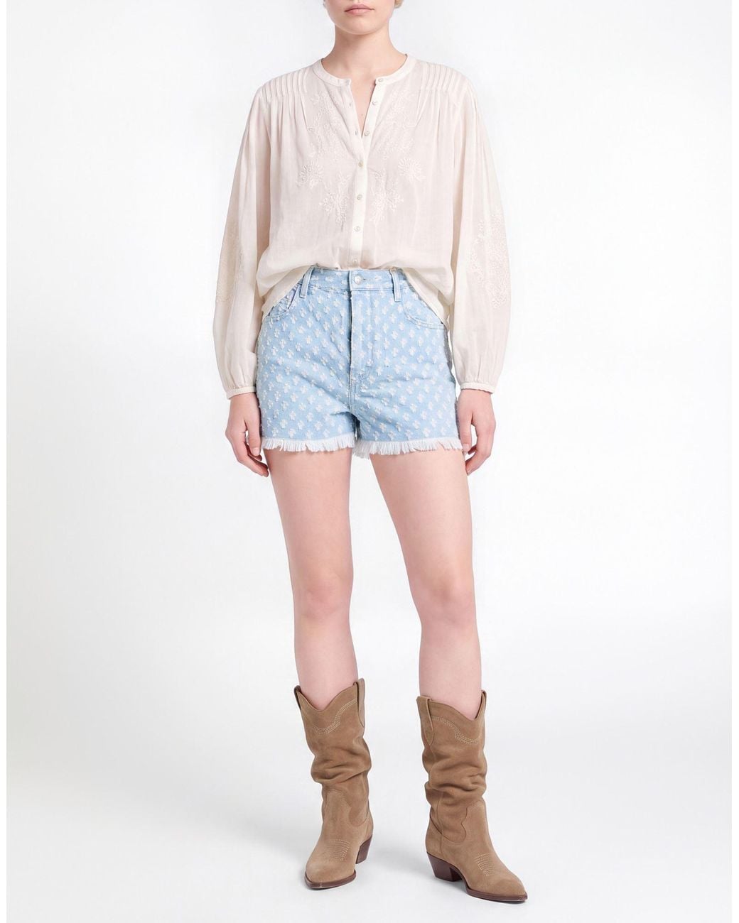 Isabel Marant Blue Denim Shorts Cotton