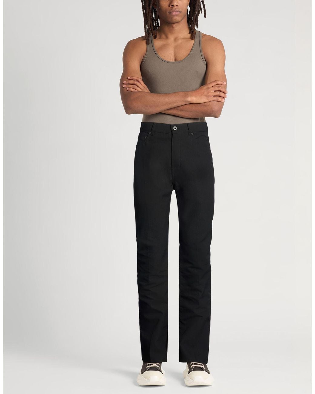 Rick Owens Black Pants Polyester for men