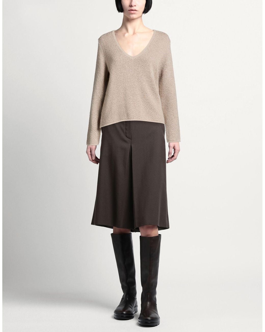 ALESSIA SANTI Natural Sweater Viscose, Alpaca Wool, Polyamide, Metal Fiber, Wool