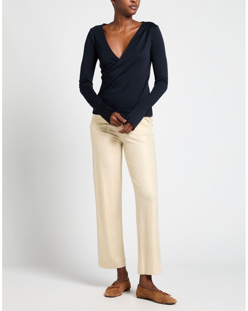 Max Mara Blue Midnight Top Virgin Wool