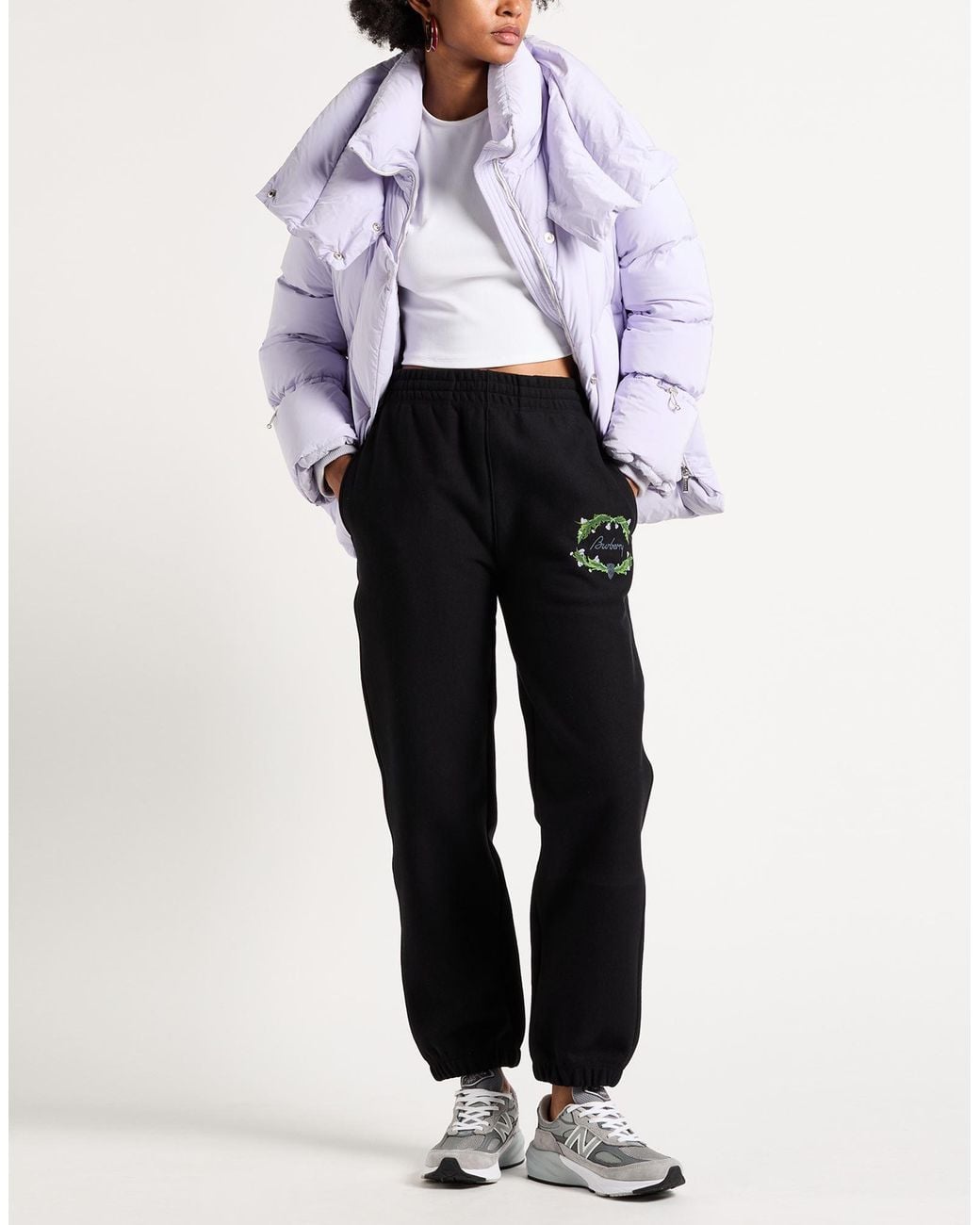 Burberry Black Pants Cotton, Polyester