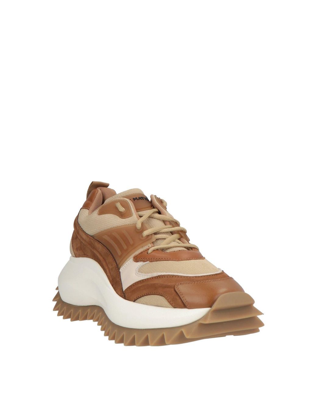 Vic Matié Brown Sneakers Calfskin, Synthetic Fibers
