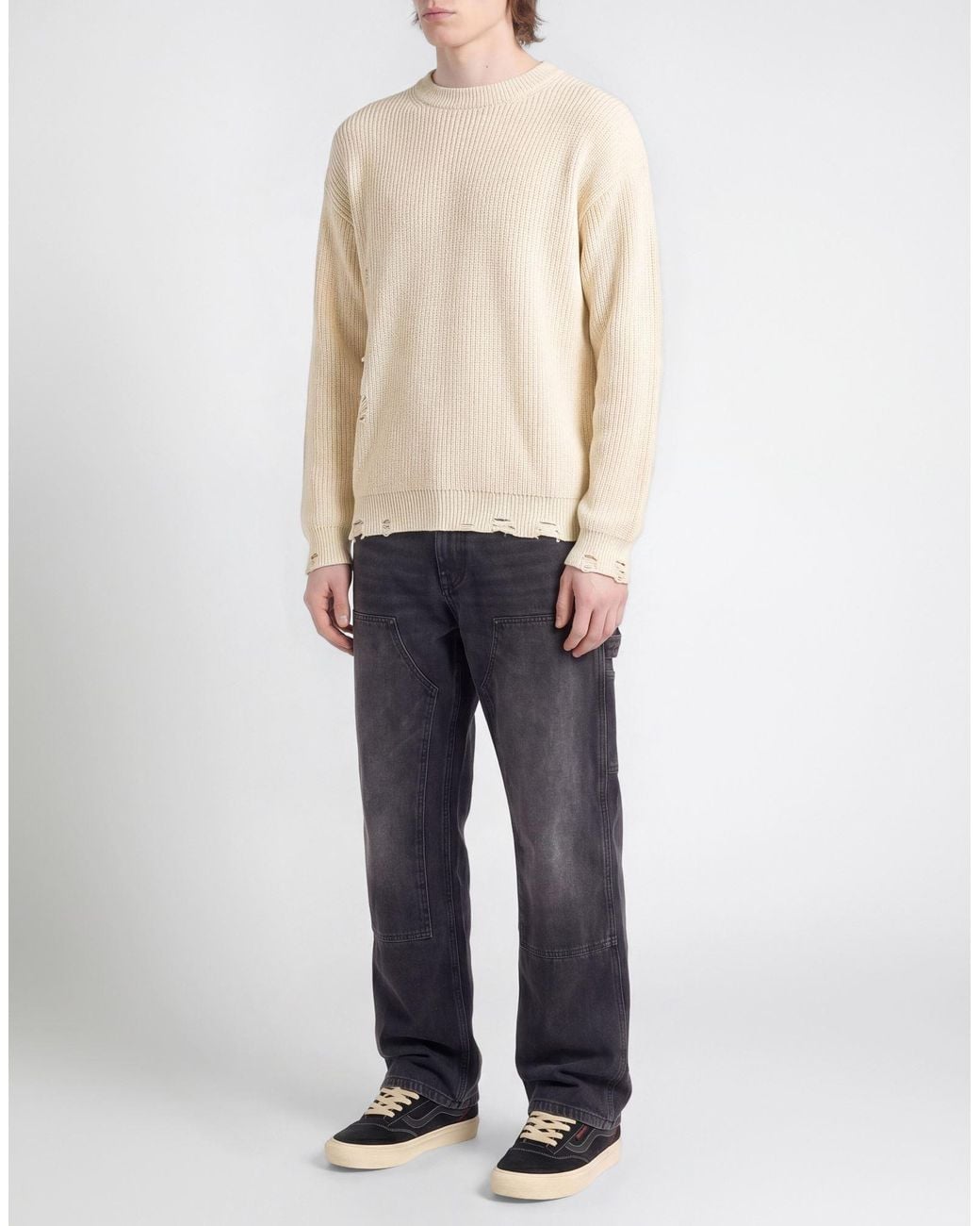 DISCLAIMER Natural Cream Sweater Cotton for men