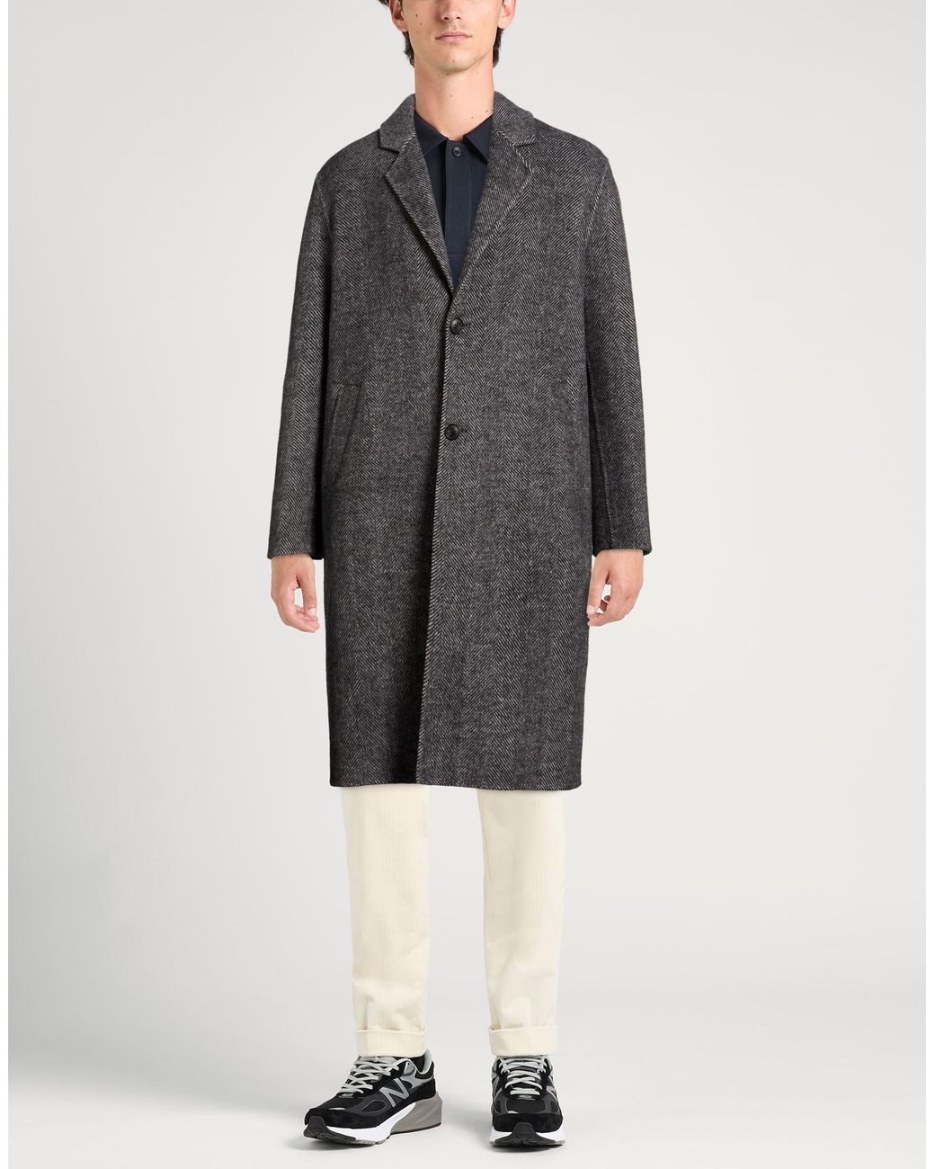 Alpha Studio Gray Coats for men
