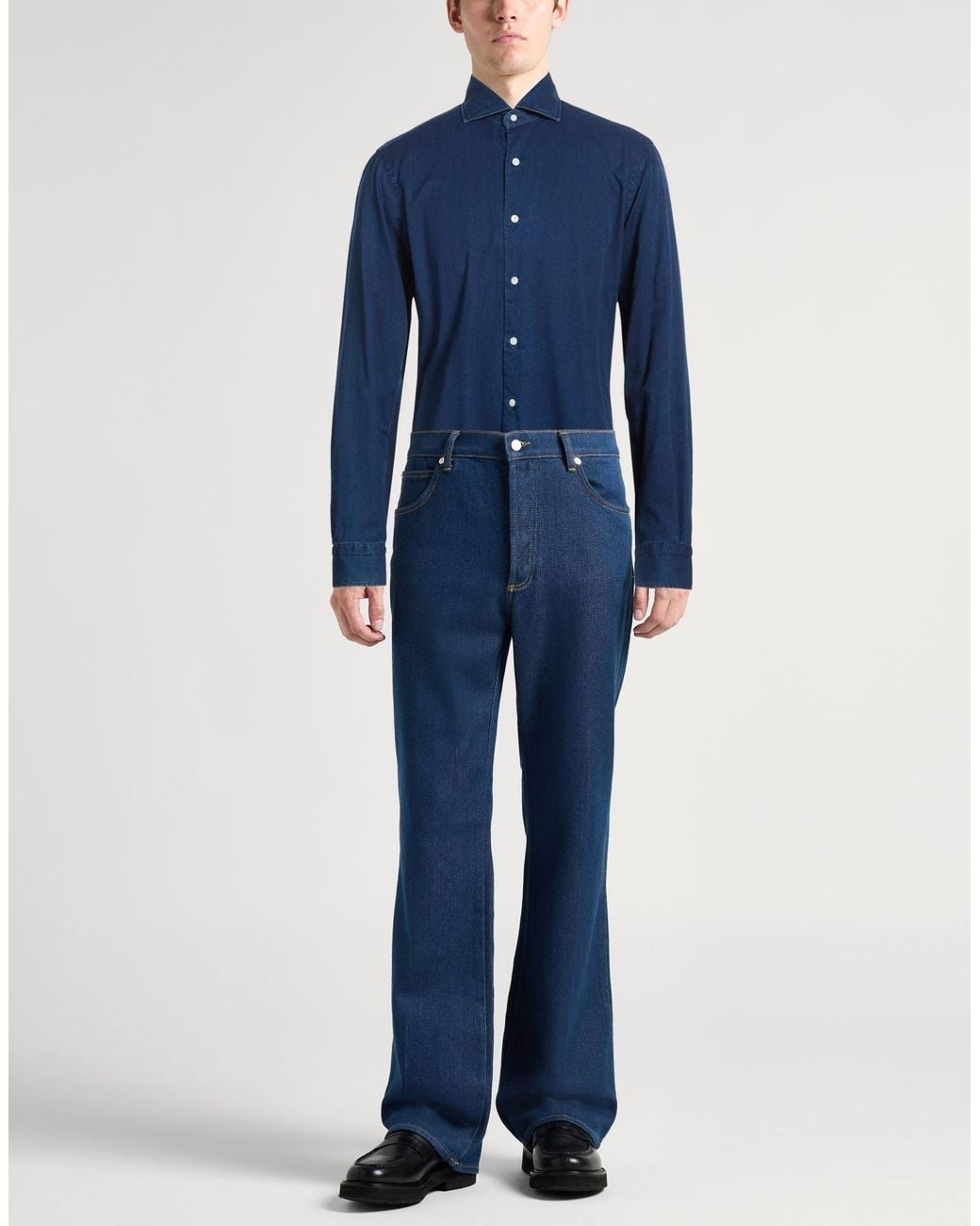 Barba Napoli Blue Shirt Cotton for men