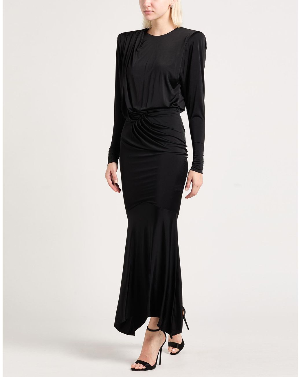 Alexandre Vauthier Black Maxi Dress Viscose, Elastane
