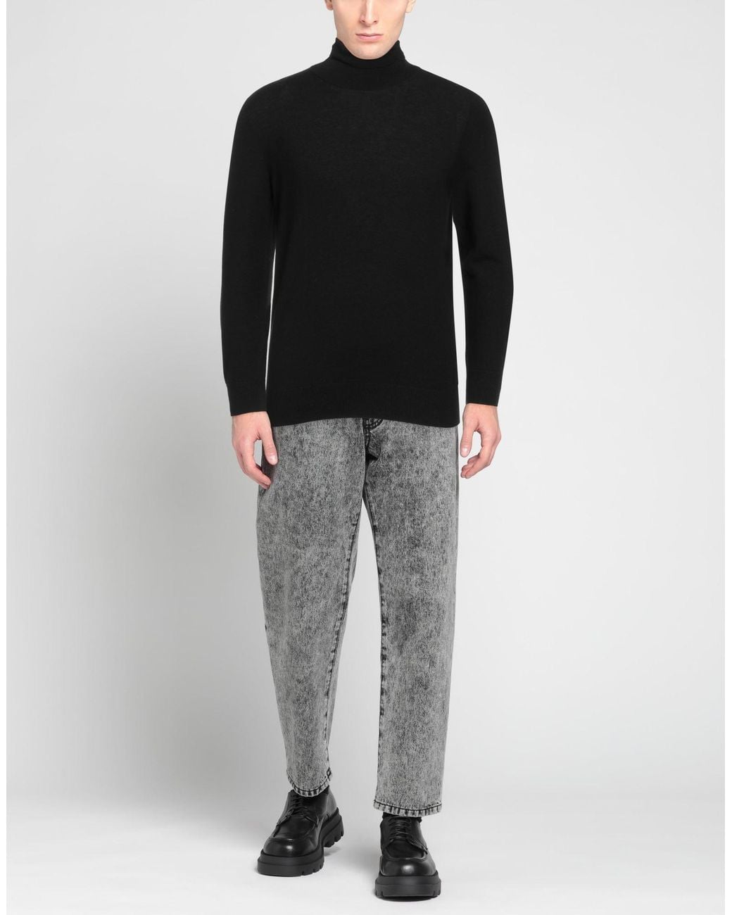 Gran Sasso Black Turtleneck for men