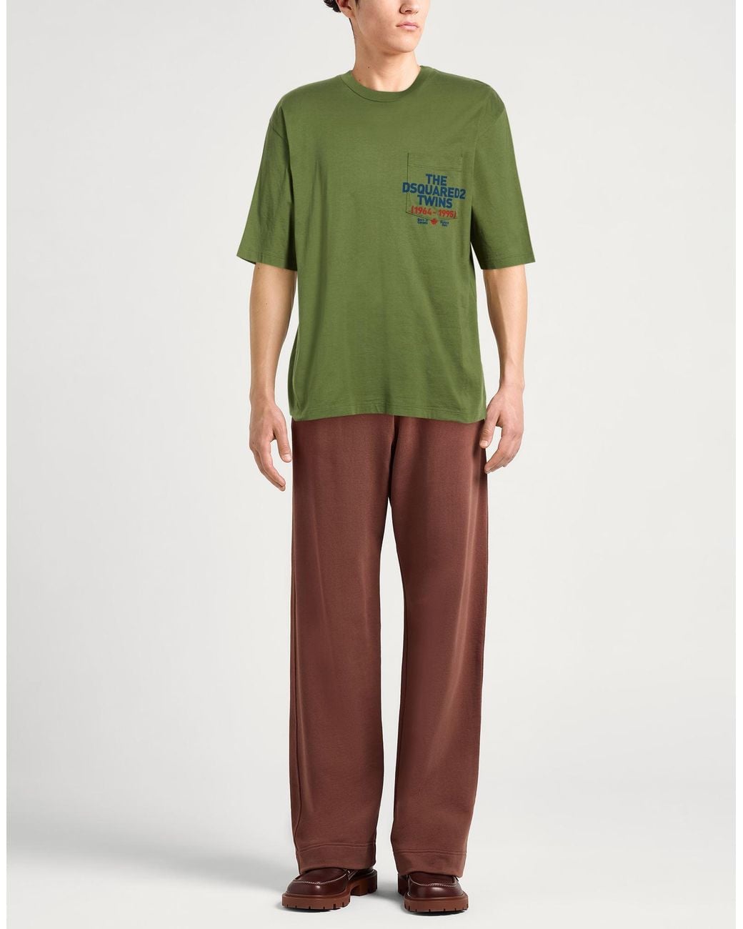 DSquared² Green T-Shirt Cotton for men