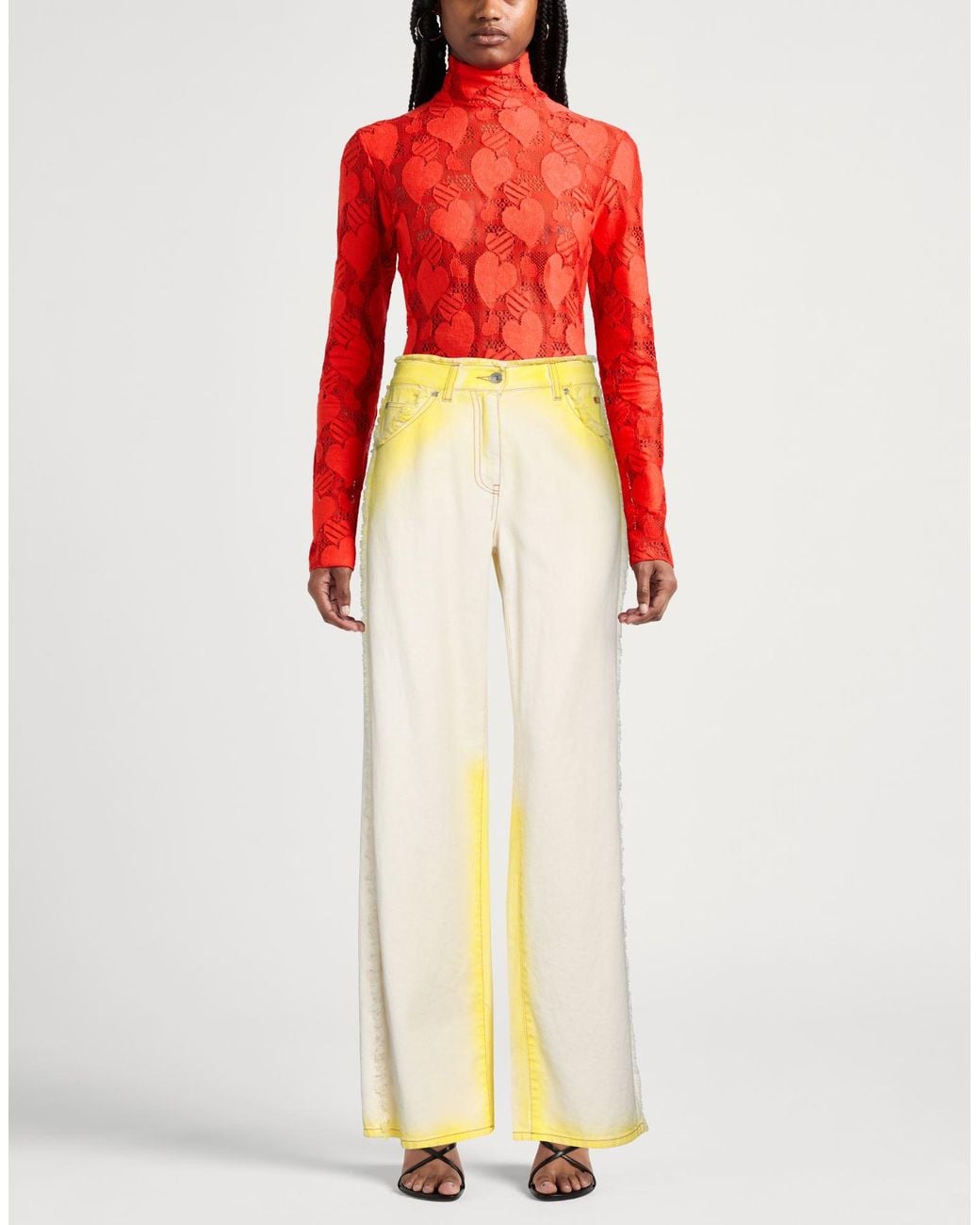 MSGM White Pants Cotton