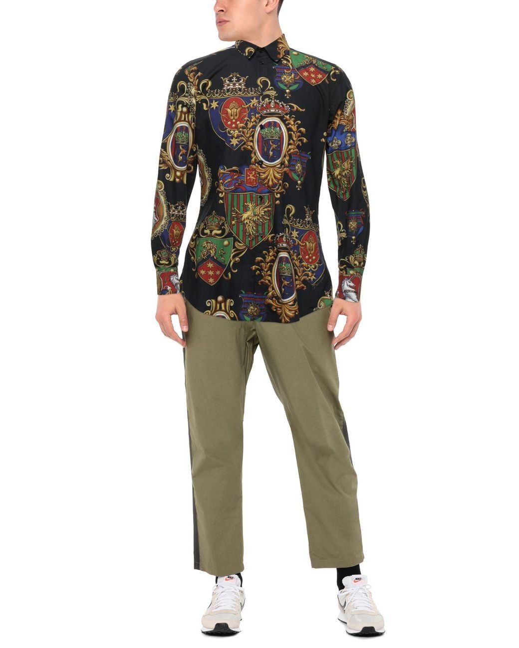 Dolce & Gabbana Gray Shirt Cotton for men