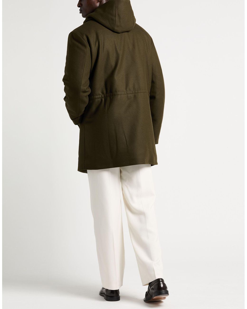 Sandro Gray Coat Wool, Polyamide, Cashmere for men
