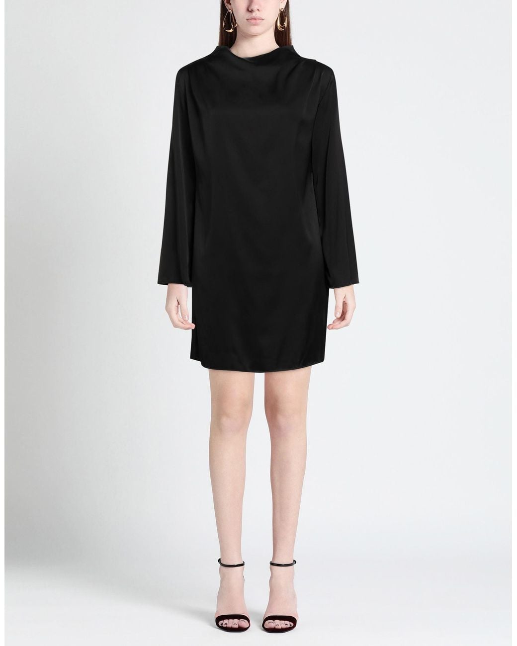Soallure Black Mini Dress Polyester, Elastane