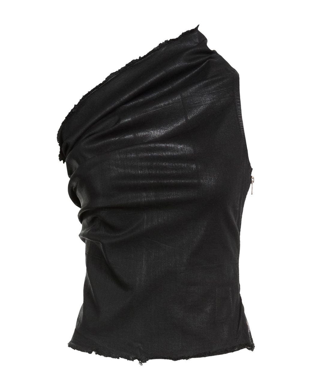 Rick Owens Black Top Cotton, Elastomultiester, Rubber