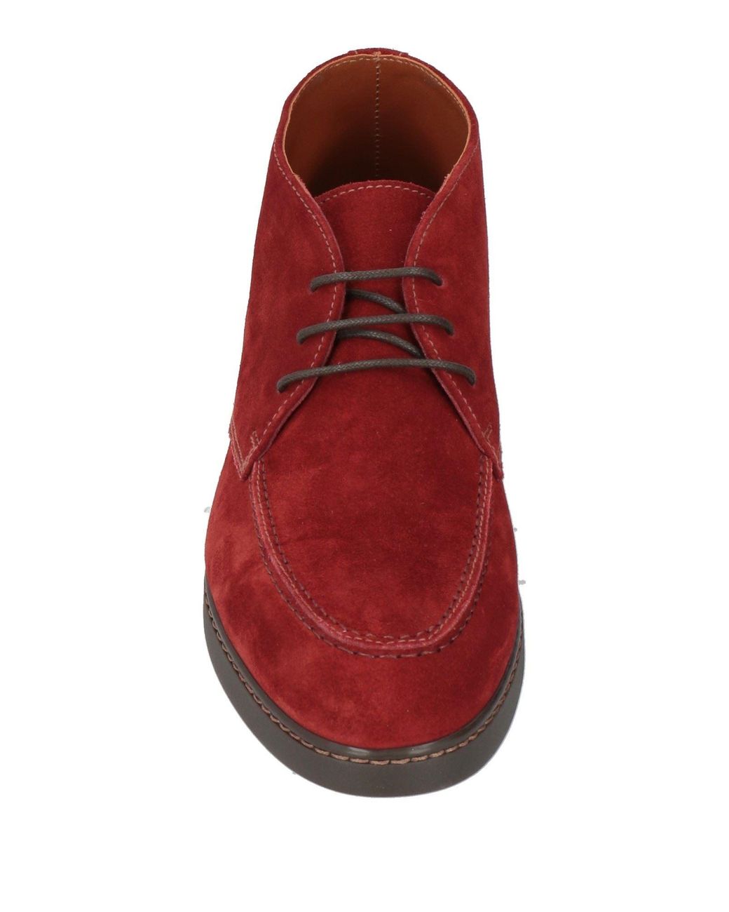 Doucal's Red Ankle Boots Leather for men