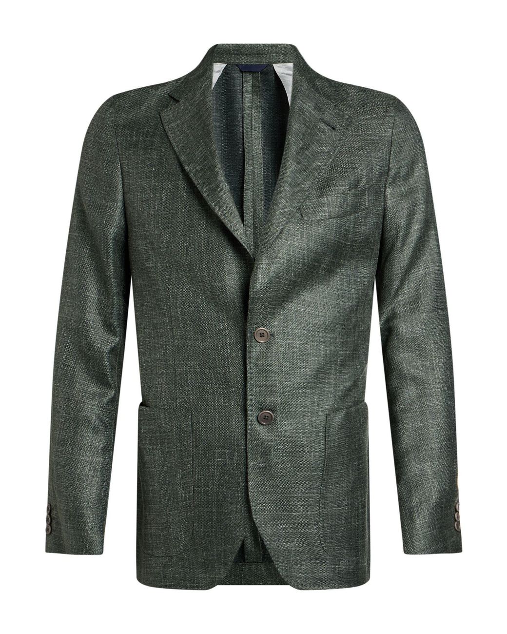 Tombolini Green Blazer Wool, Silk, Linen for men