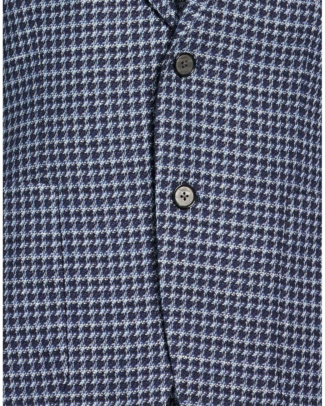 Michael Kors Blue Blazer Linen, Polyester, Wool, Cotton, Elastane for men