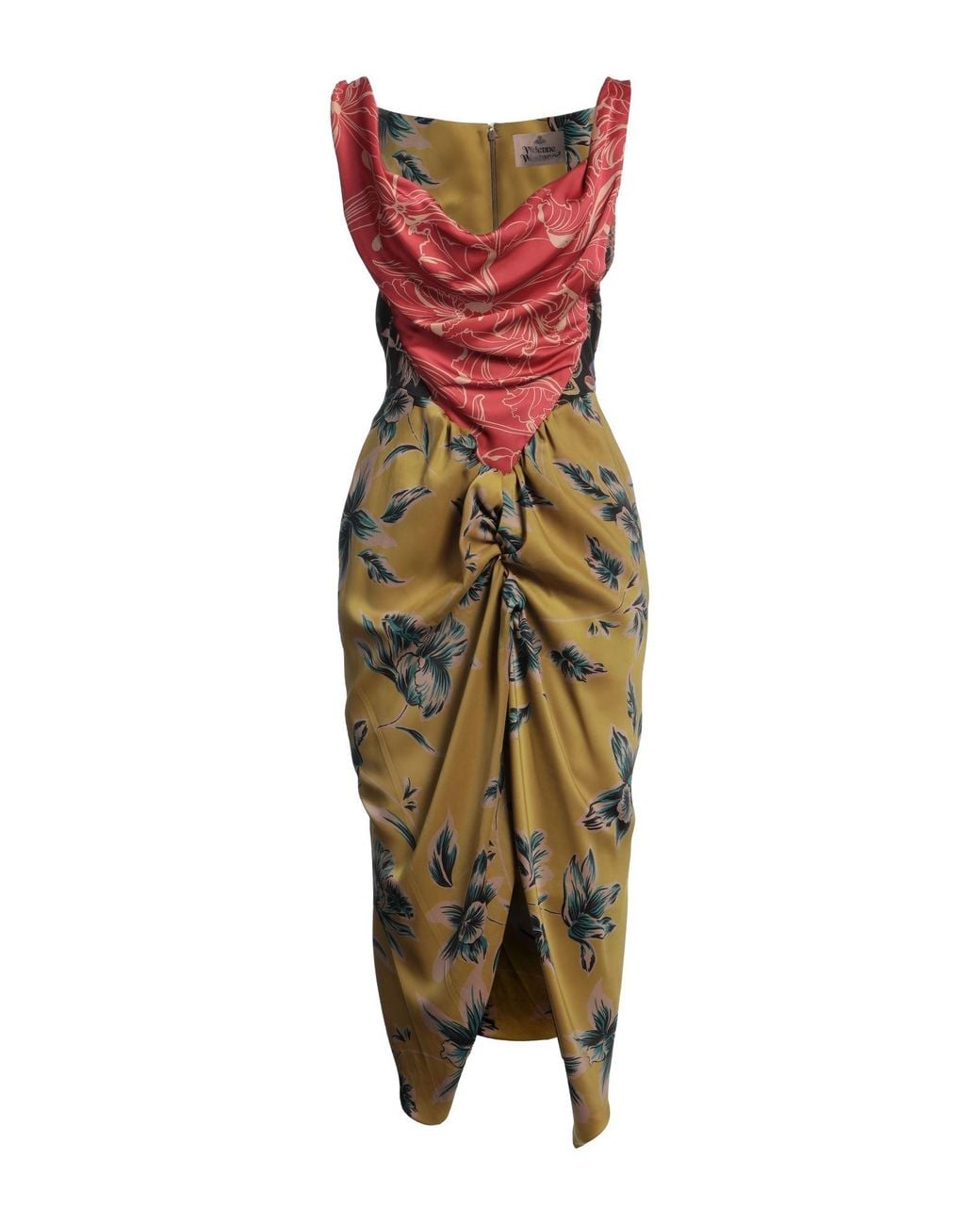 Vivienne Westwood Green Midi Dress Polyester, Viscose