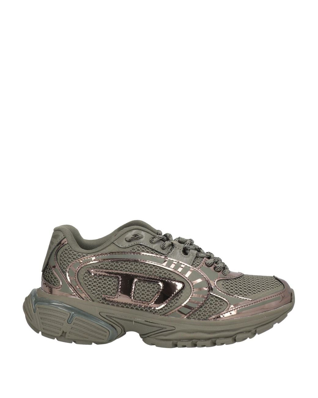 DIESEL Gray Military Sneakers Textile Fibers