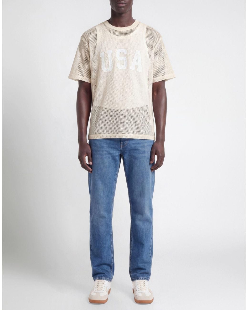Guess White T-Shirt Cotton for men