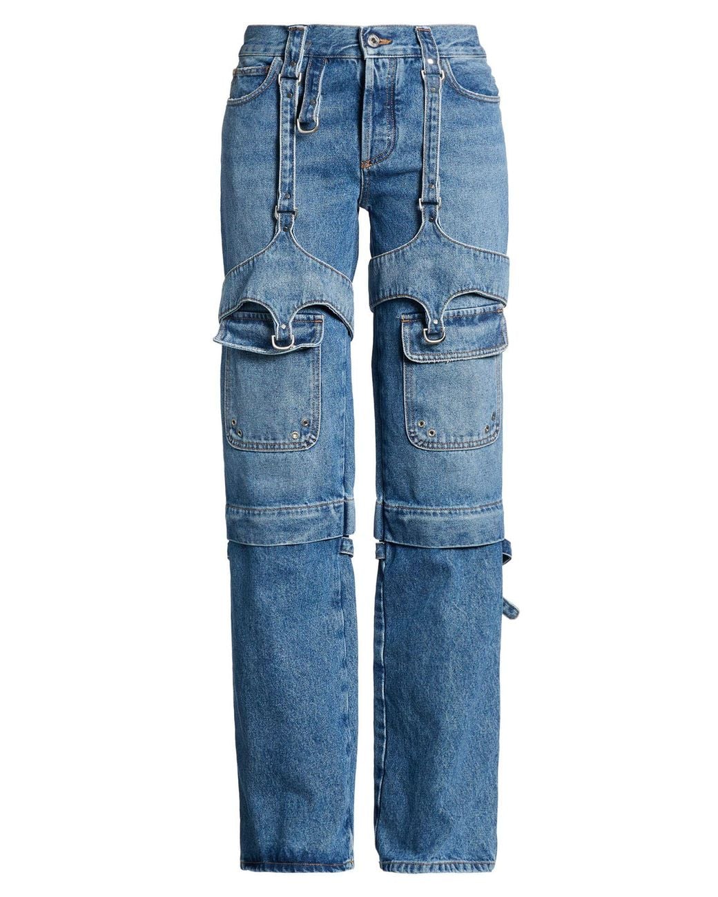 Off-White c/o Virgil Abloh Blue Jeans Cotton