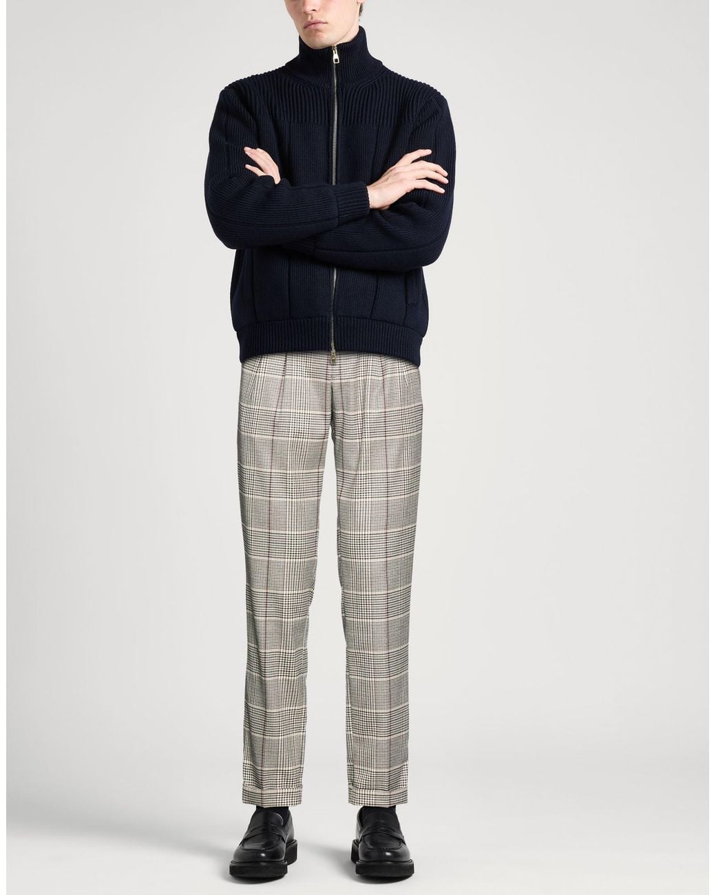Michael Coal Gray Pants Polyester, Viscose, Elastane for men
