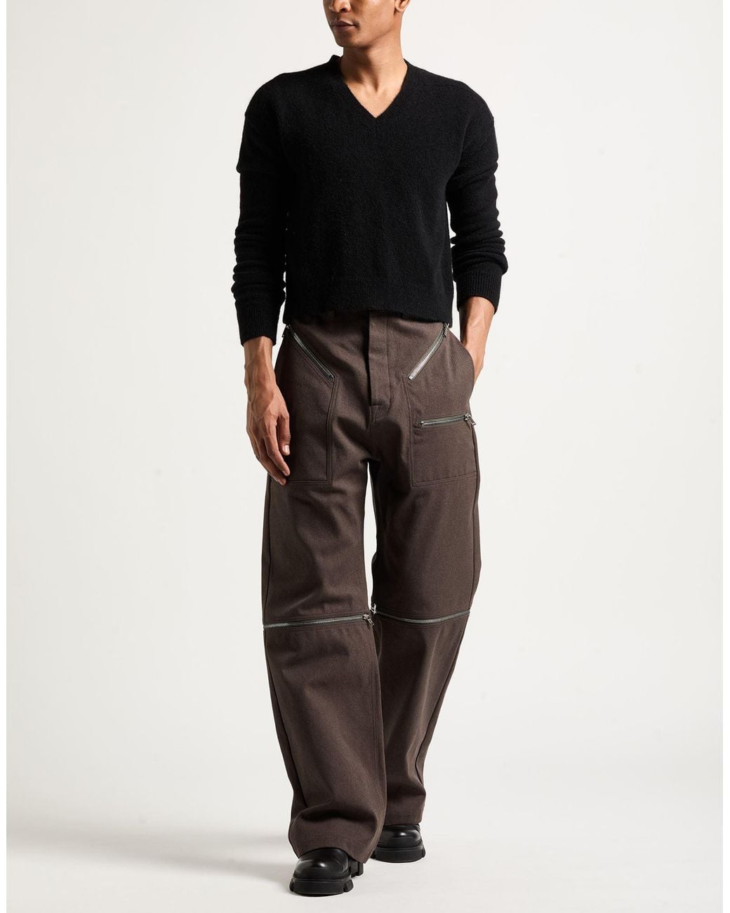 Rick Owens Brown Pants Cotton for men