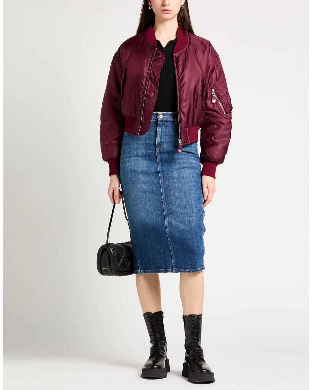 Liu Jo Blue Denim Skirt Cotton, Elastane