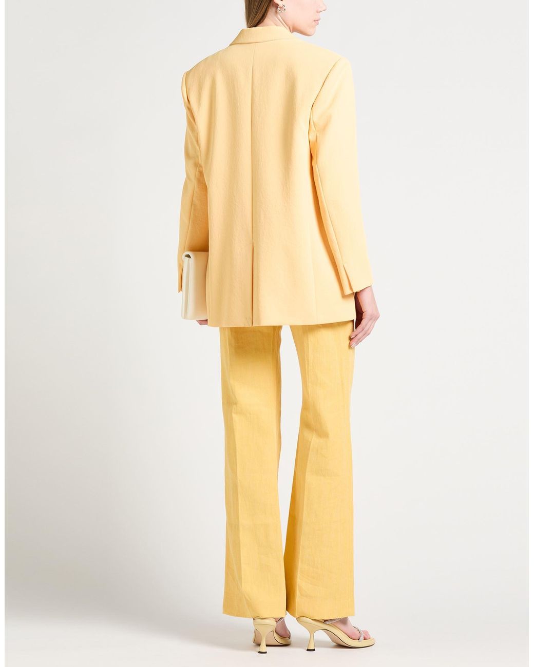 Sandro Yellow Blazer Polyester