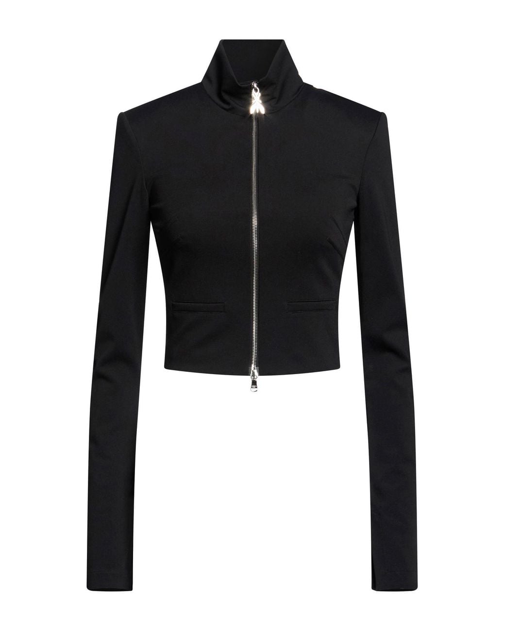 Patrizia Pepe Black Jacket Viscose, Polyamide, Elastane