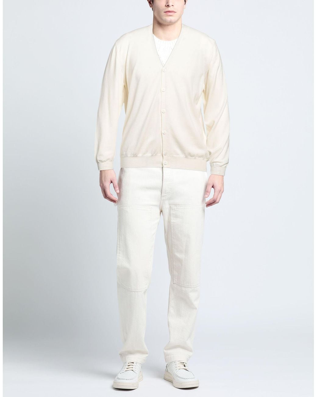 Zanone White Cardigan for men