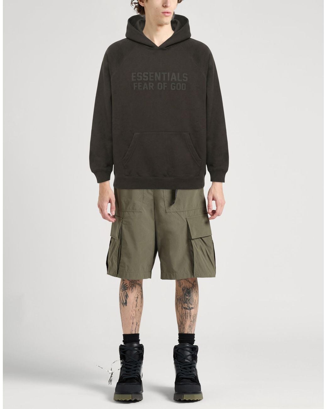 Fear Of God Black Charcoal Sweatshirt Cotton, Polyester for men
