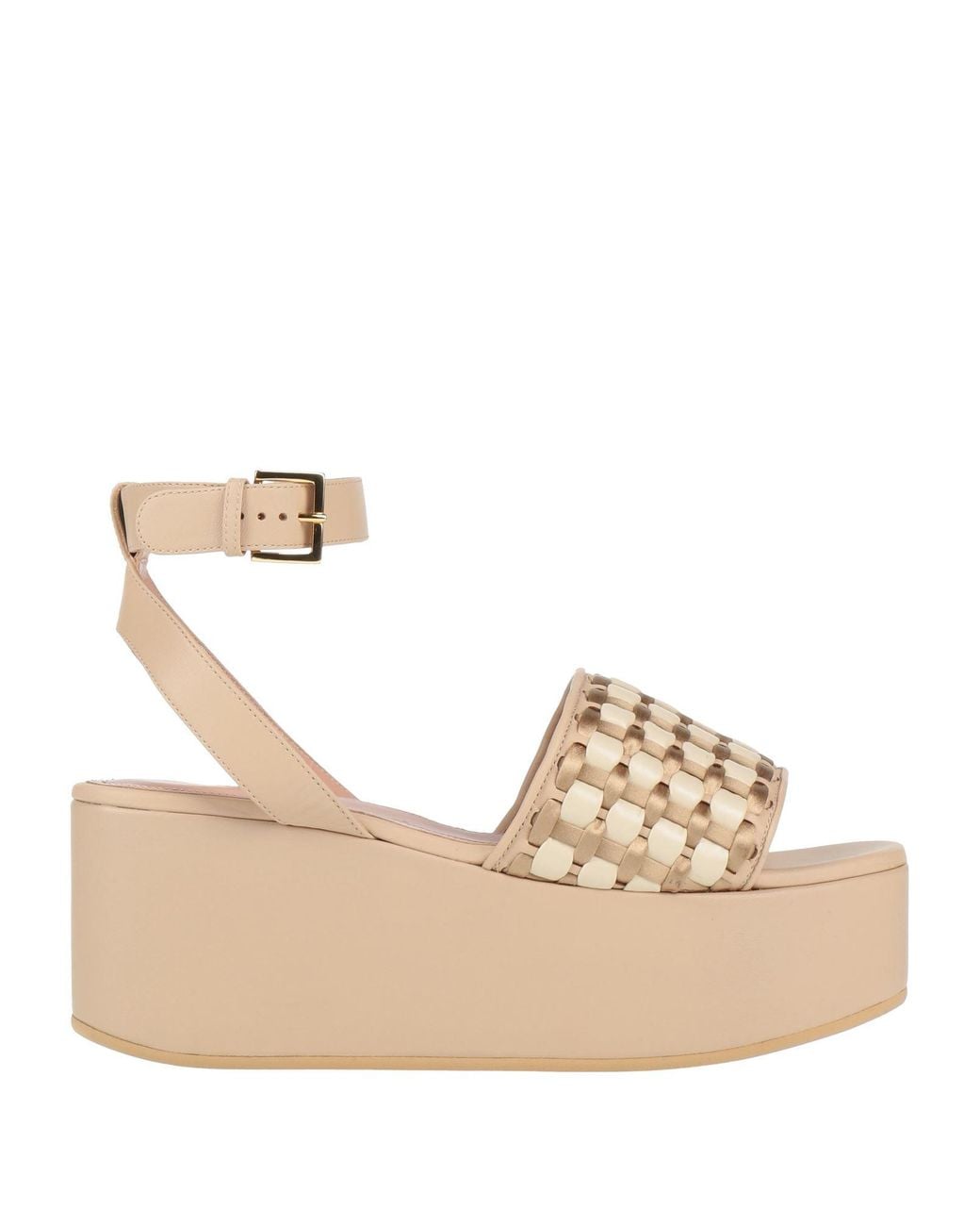 Alberta Ferretti Natural Sandals Leather