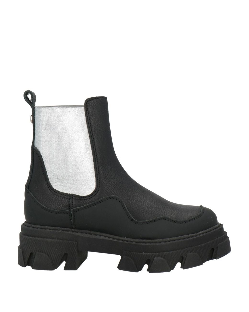 Steve Madden Black Ankle Boots Leather, Textile Fibers