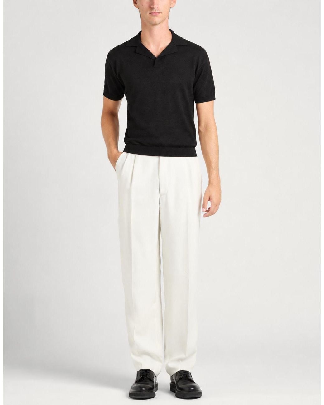 Roda Black Polo Shirt Cotton for men
