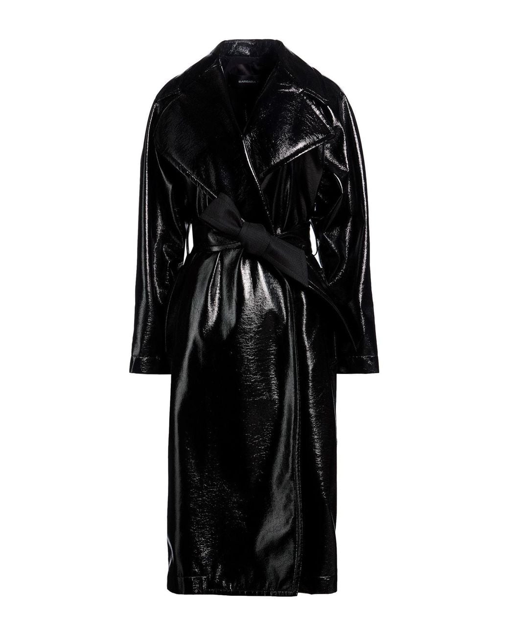 Barbara Bui Black Overcoat & Trench Coat Polyester, Polyurethane