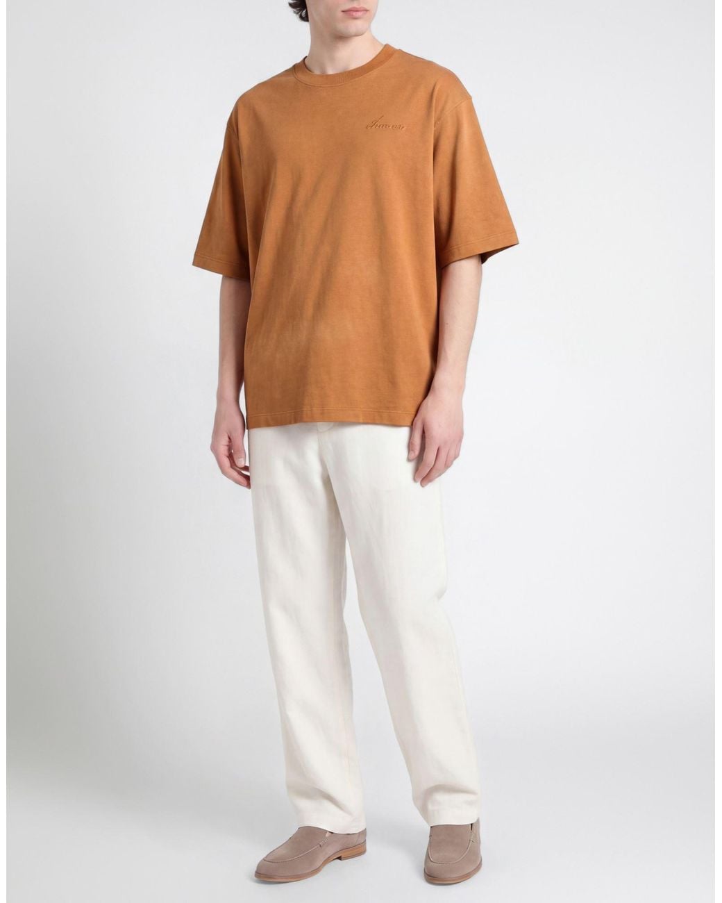 Laneus Orange T-Shirt Cotton for men