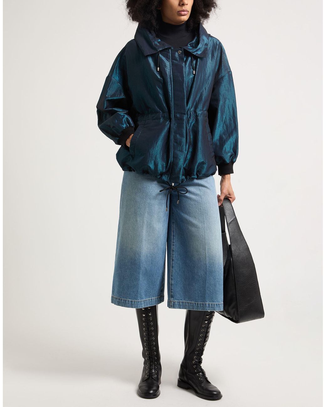 Moorer Blue Jacket Polyamide, Polyester