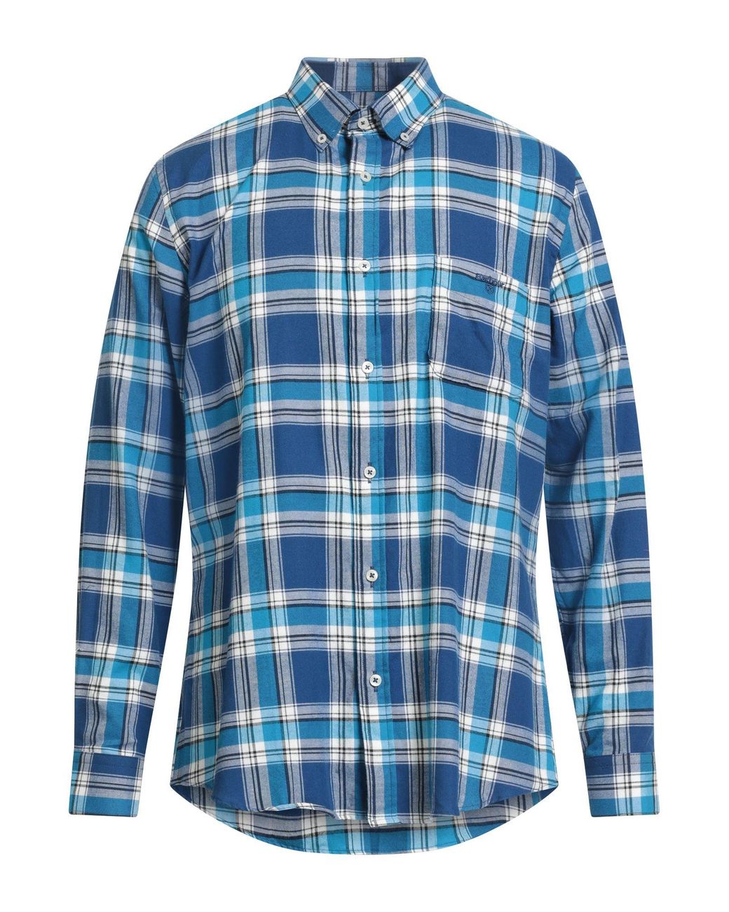 Barbour Blue Shirt Cotton for men