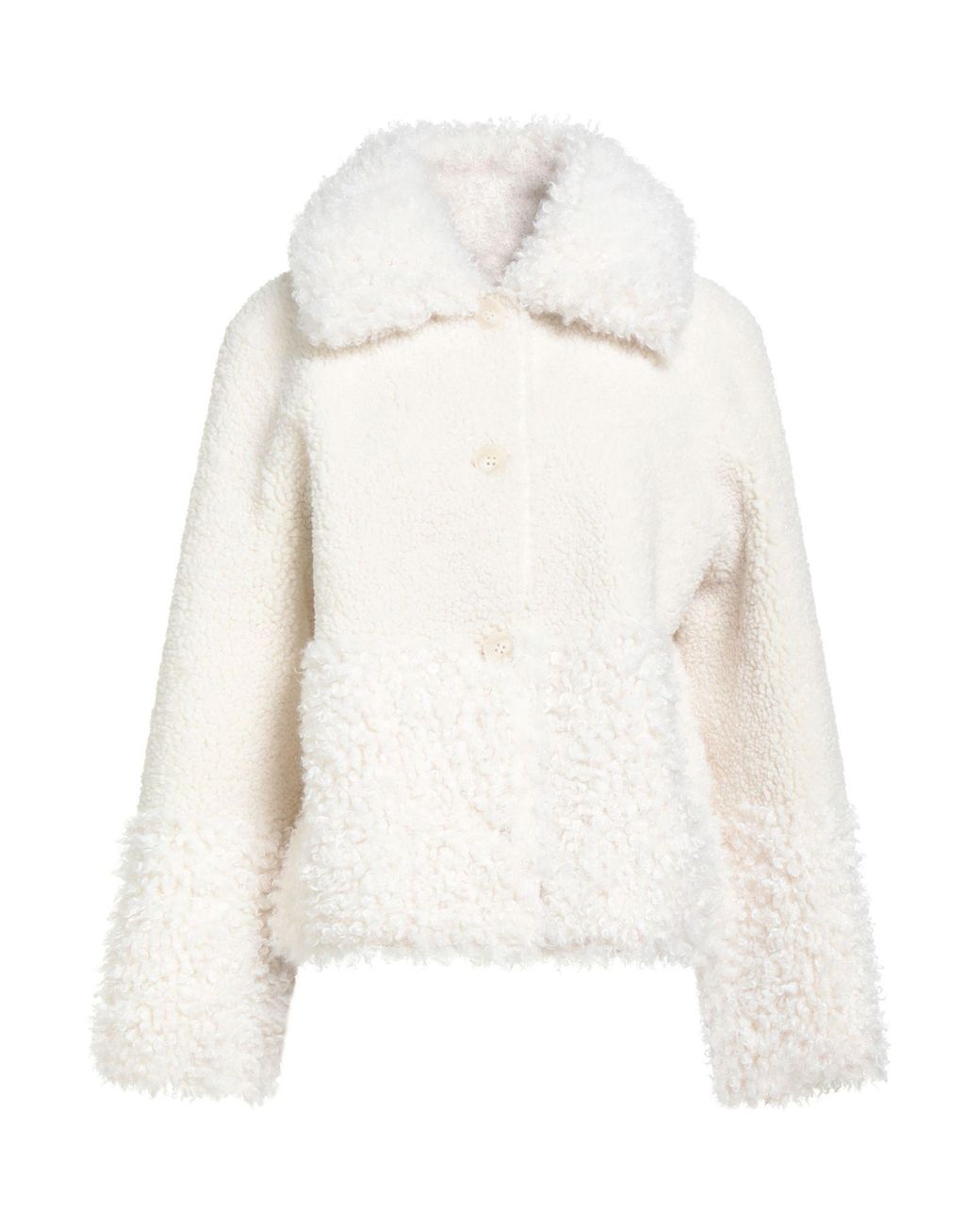 Maje White Shearling & Teddy