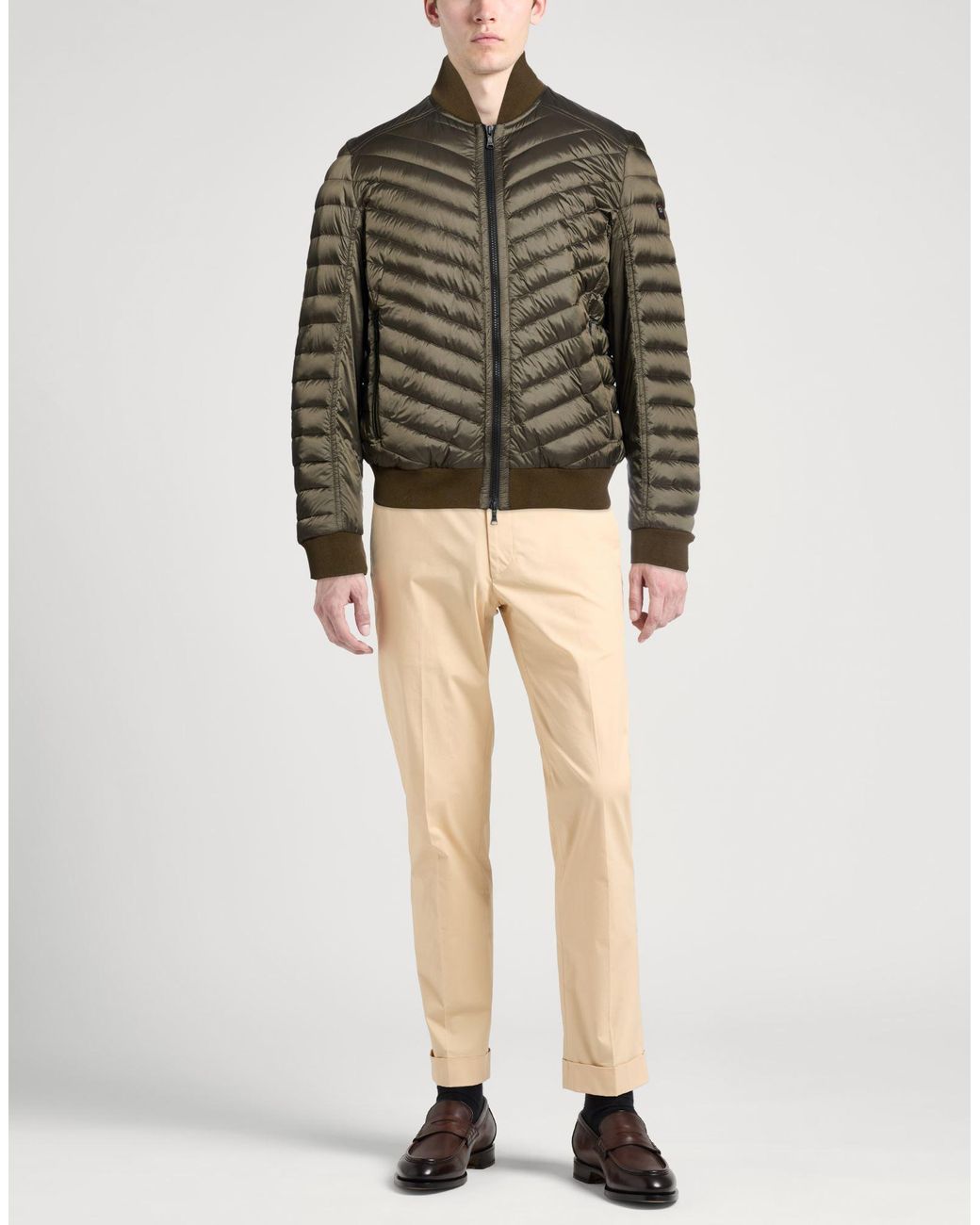 Paul & Shark Green Military Puffer Nylon for men