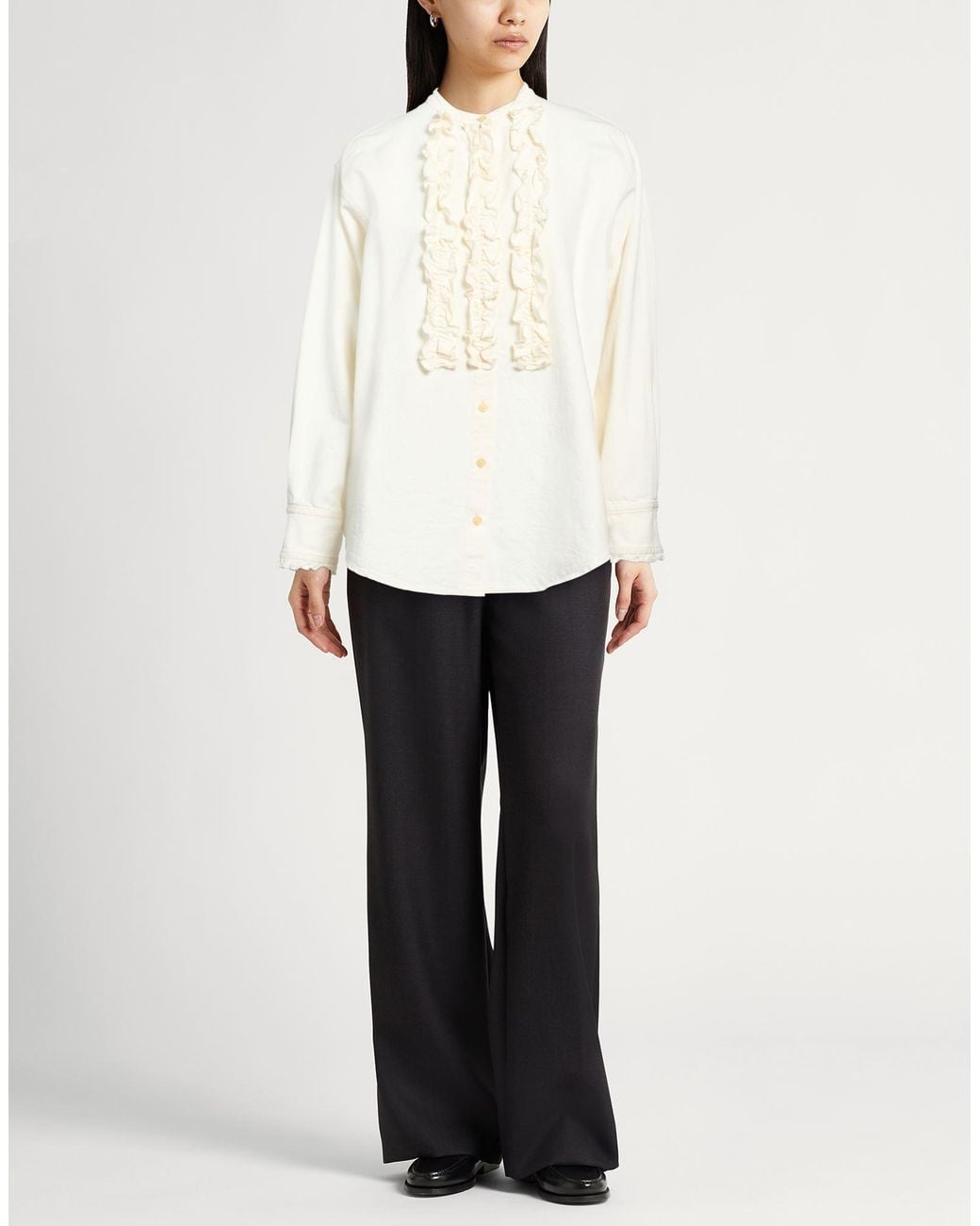 Forte_forte White Denim Shirt Cotton