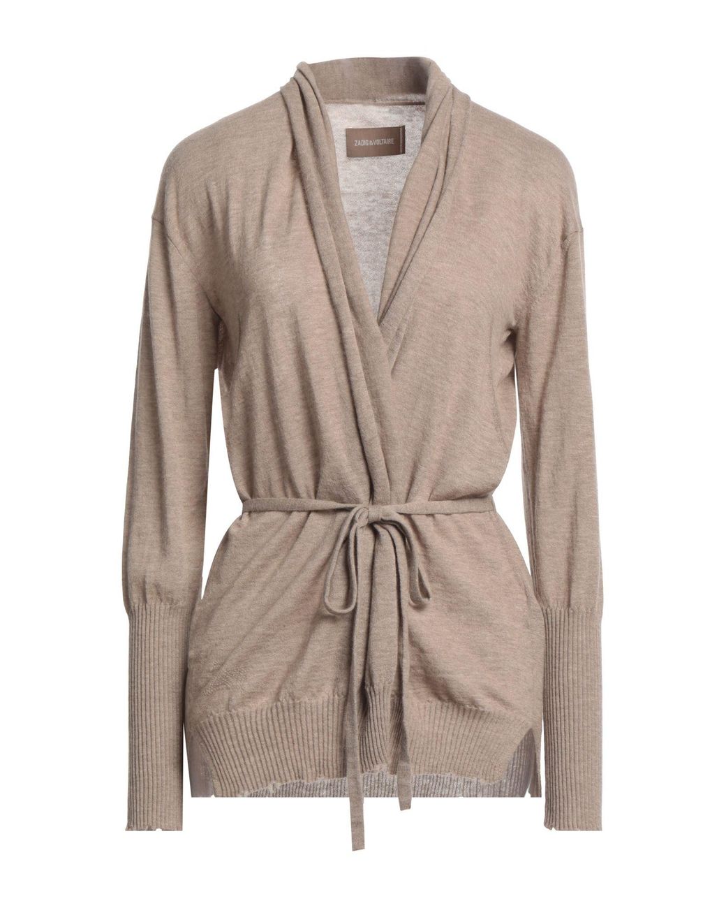 Zadig & Voltaire Brown Khaki Cardigan Cashmere