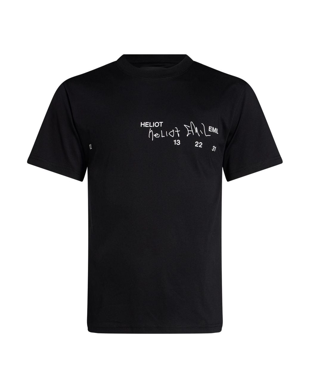 HELIOT EMIL Black T-Shirt Cotton for men