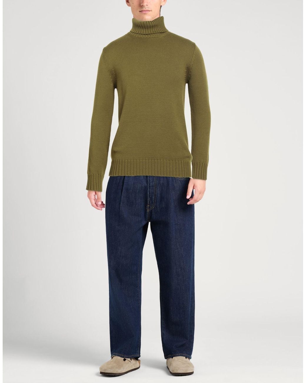 Alpha Studio Rollkragenpullover in Green für Herren