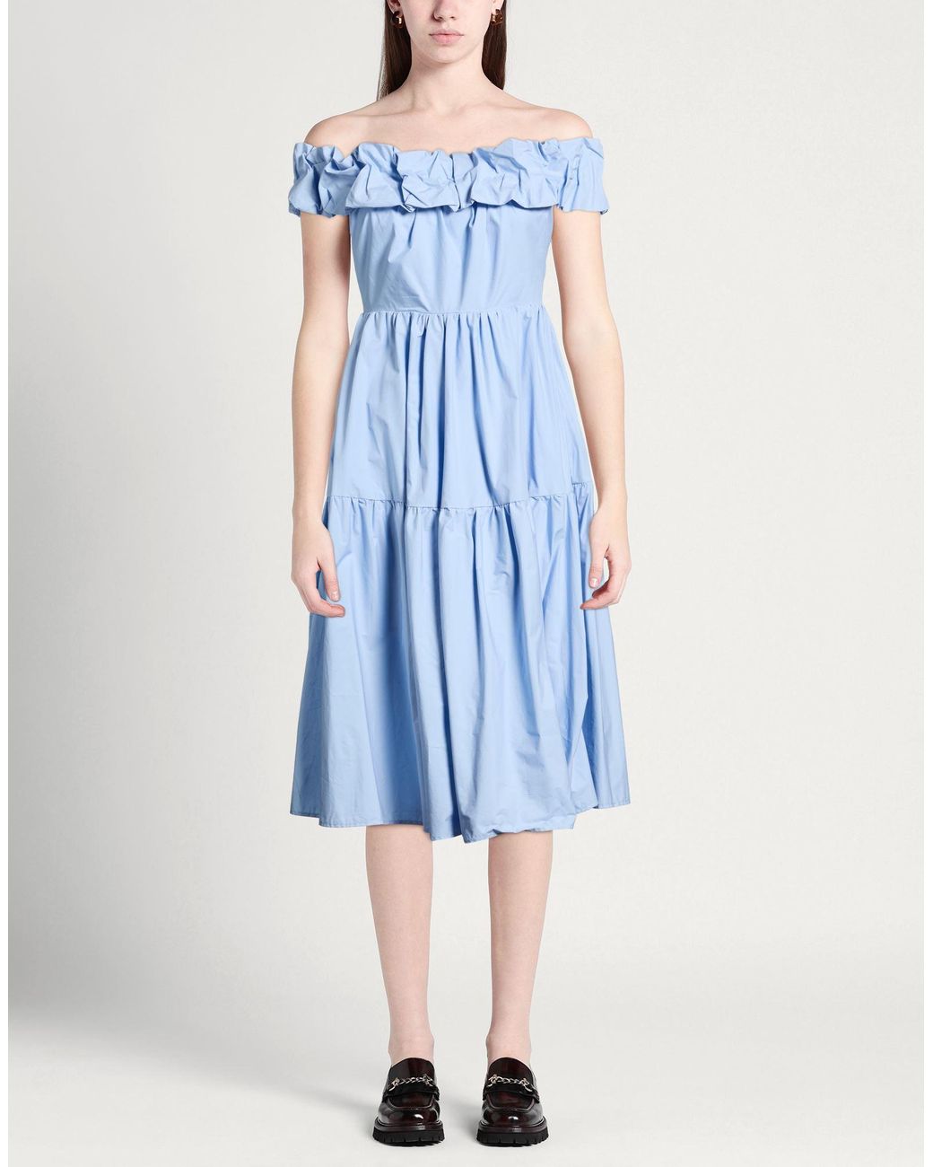 No Secrets Blue Midi Dresses