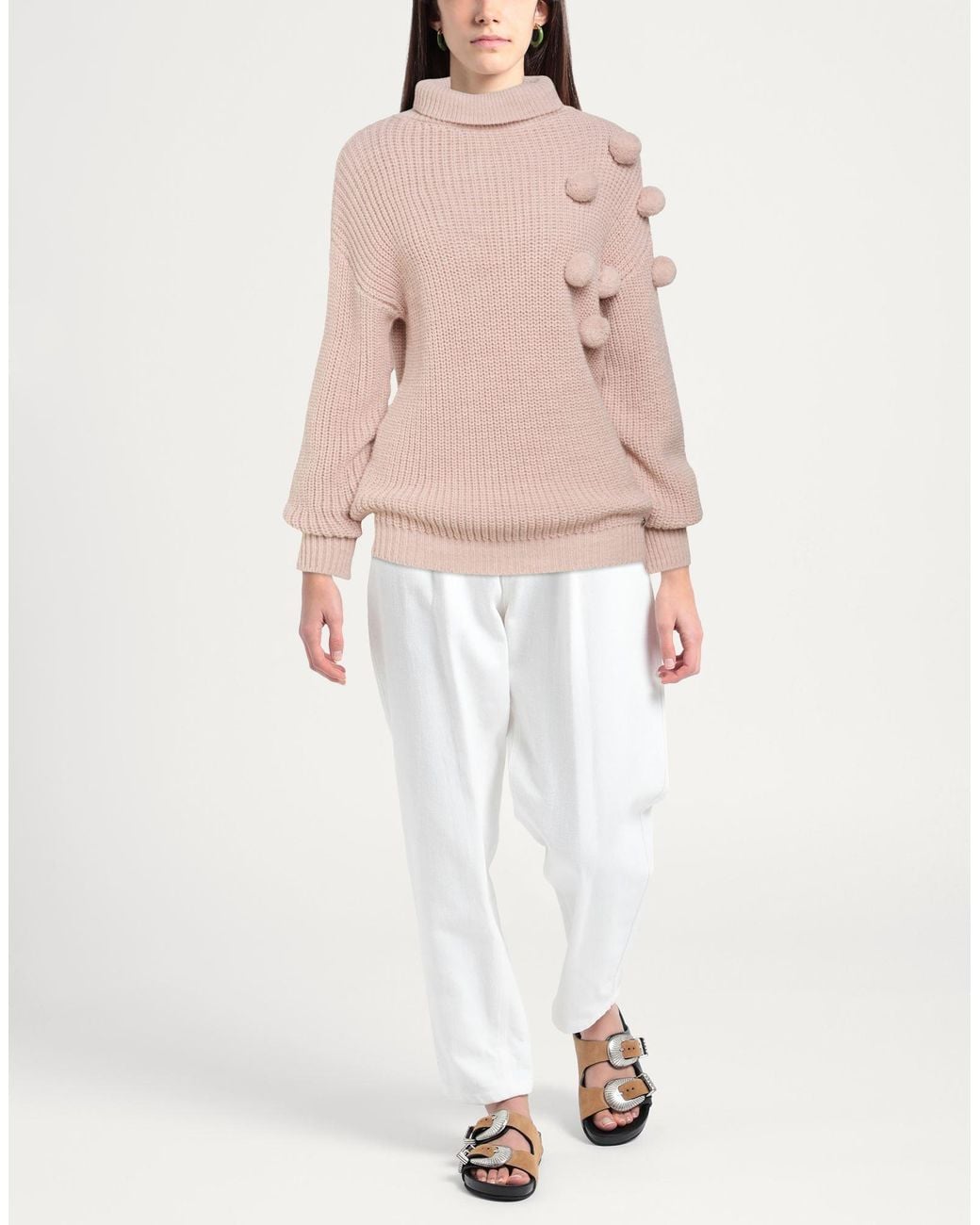 Please Pink Antique Rose Turtleneck Polyacrylic, Polyester