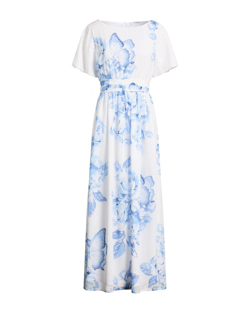 LUCKYLU Milano Blue Maxi Dress Polyester