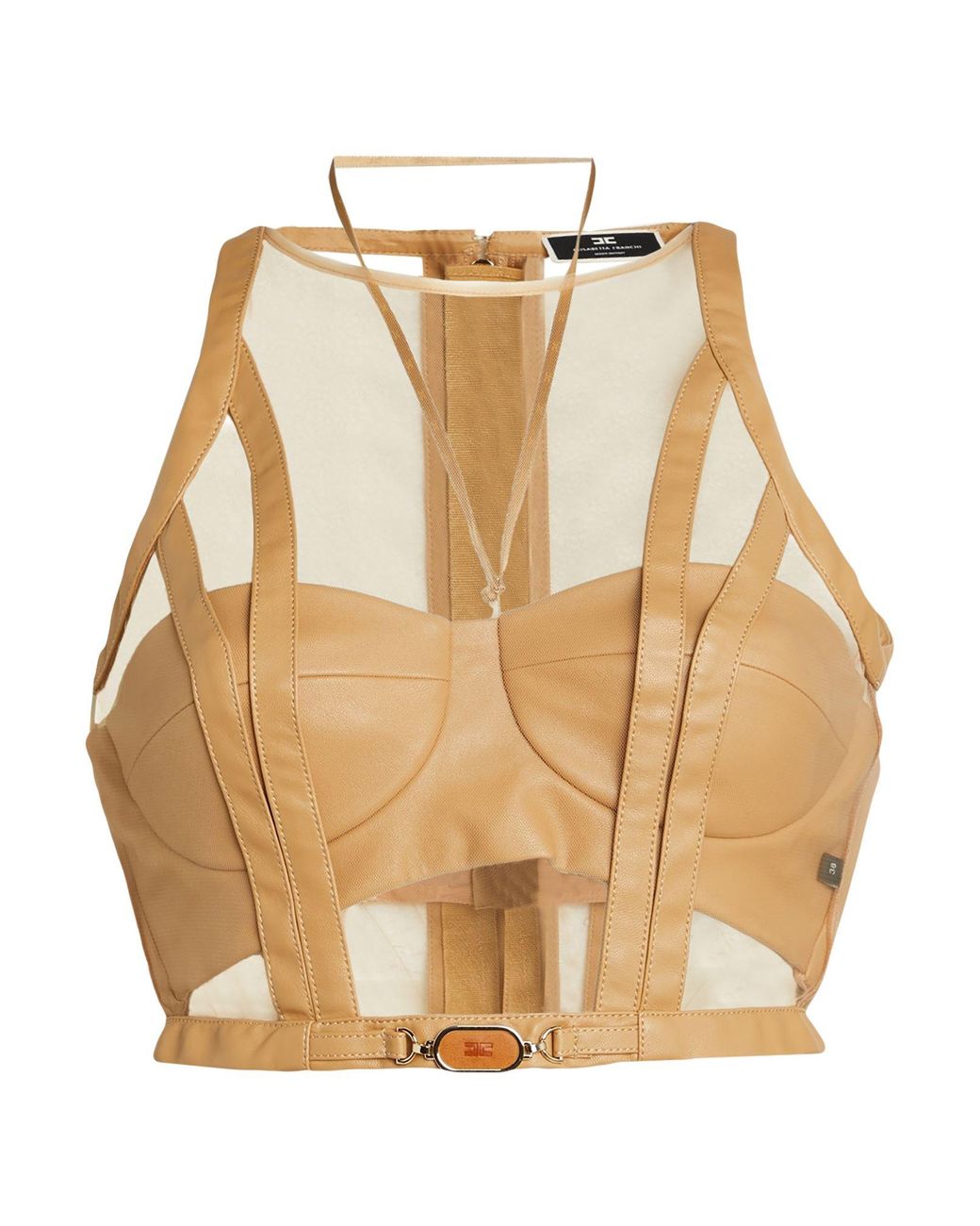 Elisabetta Franchi Natural Top Polyamide, Polyester, Polyurethane