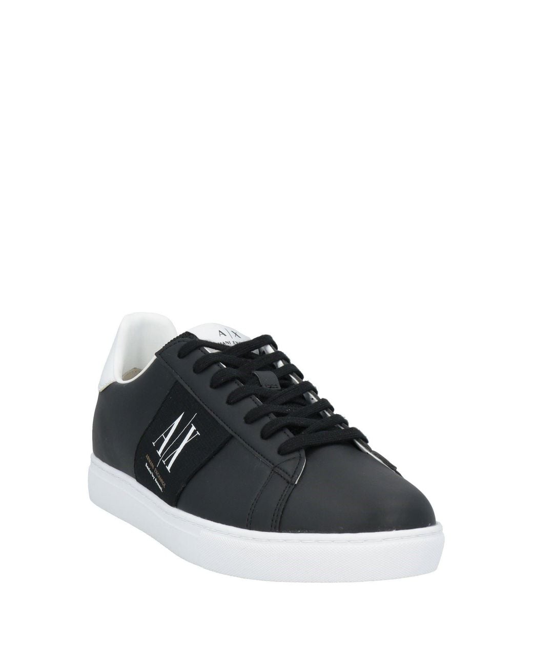 ARMANI EXCHANGE Black Sneakers Polyester, Polyurethane Coated for men