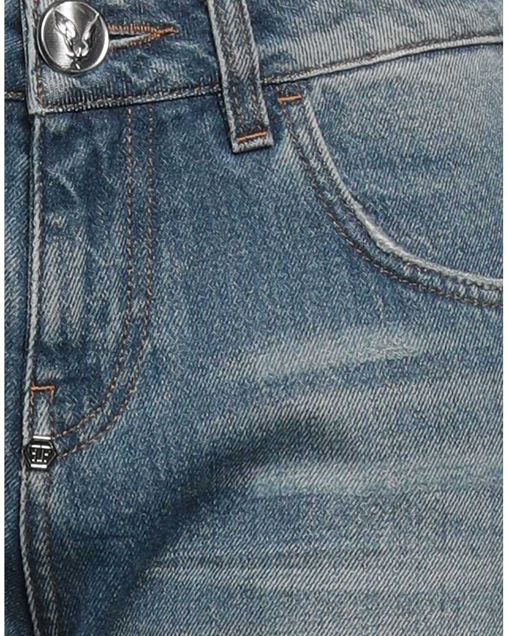 Philipp Plein Blue Jeans Cotton, Polyester